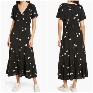 Madewell Lazy Daisies Ruffle Tiered Maxi Dress Women’s 6 Floral Feminine Retro